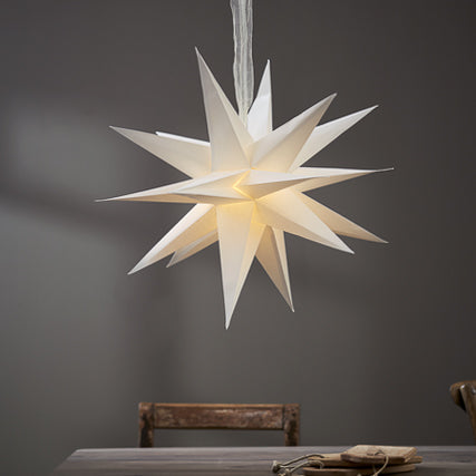 Adventsstjerne desember hvit - 55 cm