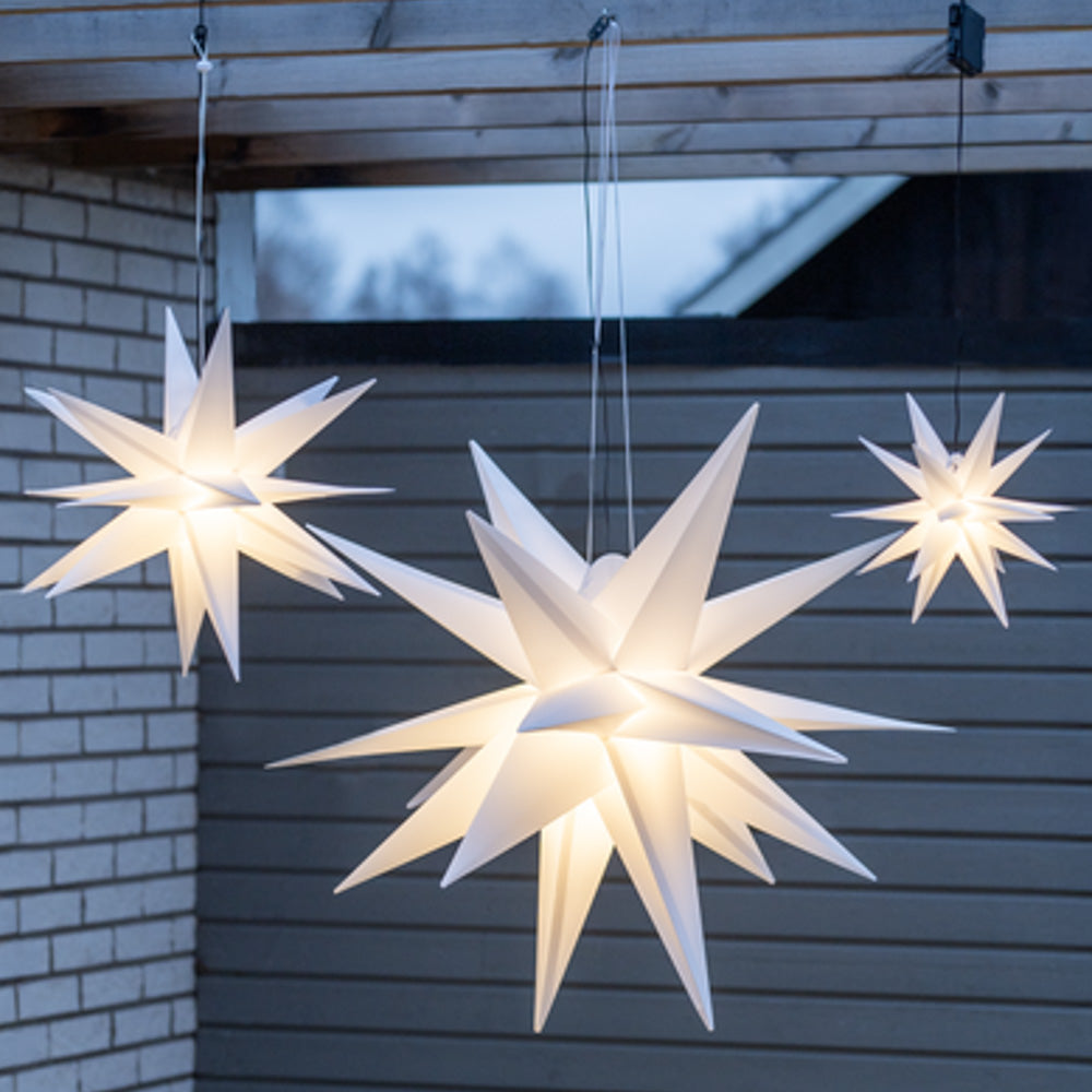 Adventsstjerne Alice hvit - 33 cm