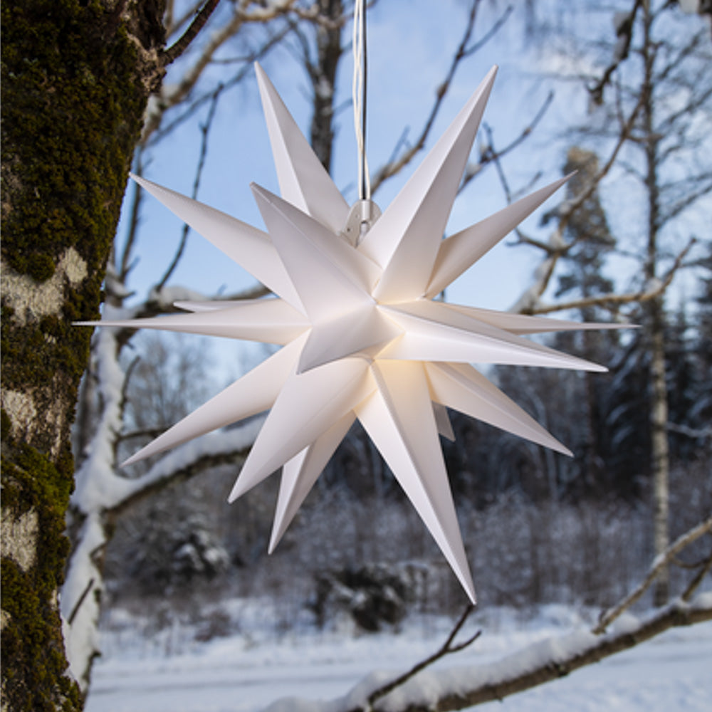 Adventsstjerne Alice hvit - 60 cm