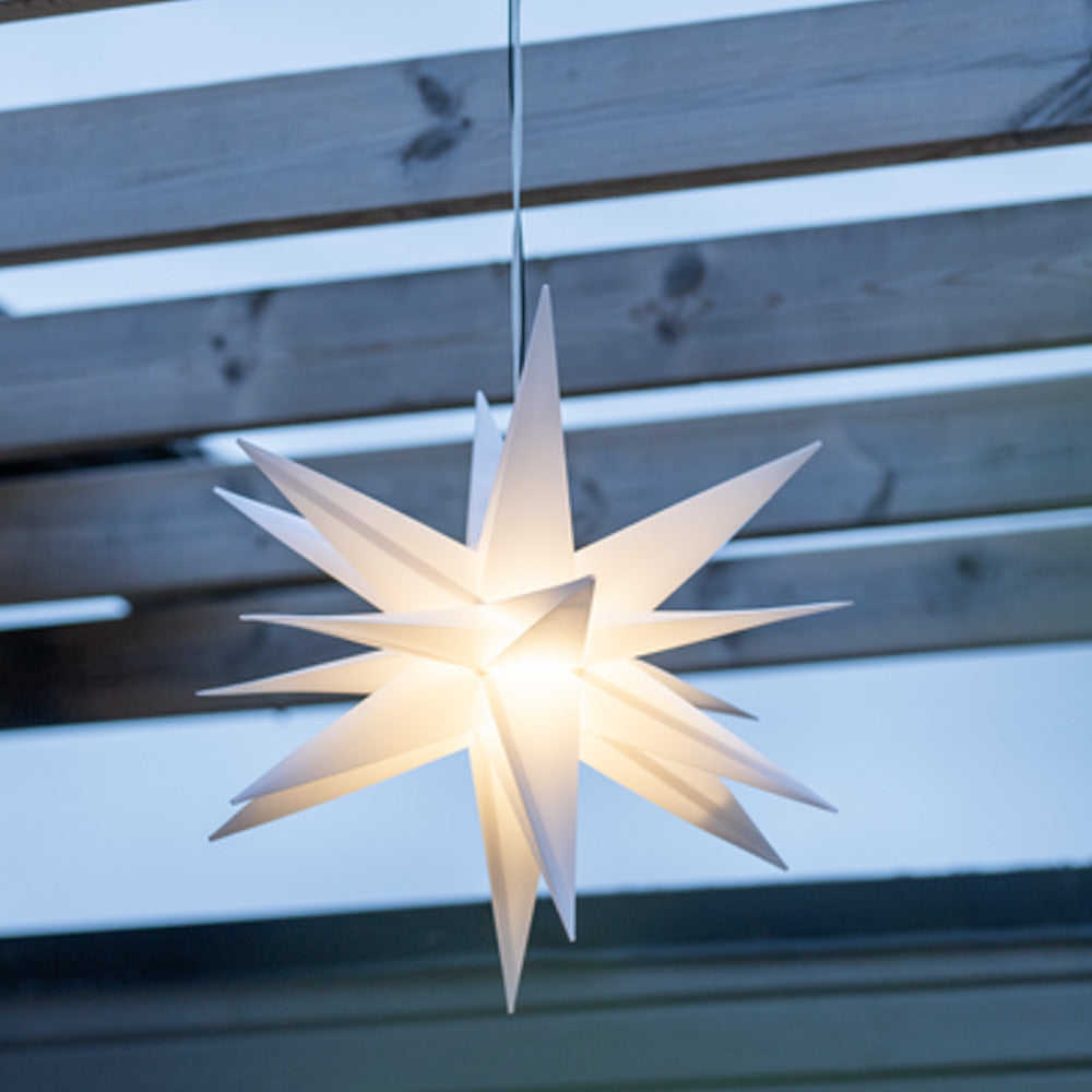 Adventsstjerne Alice hvit - 33 cm