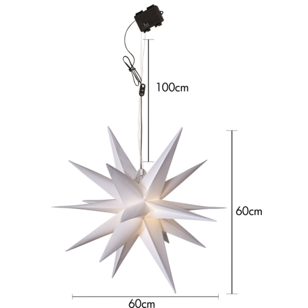 Adventsstjerne Alice hvit - 60 cm