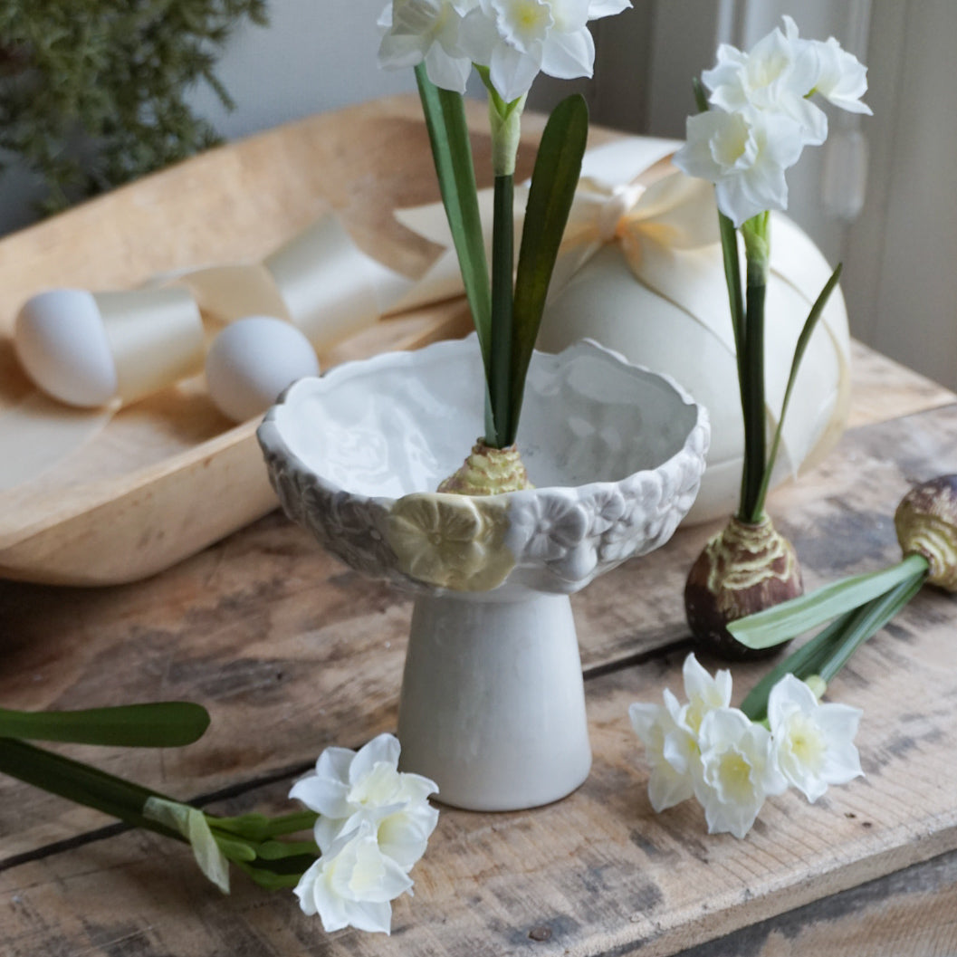 Vase på stett - gul blomst