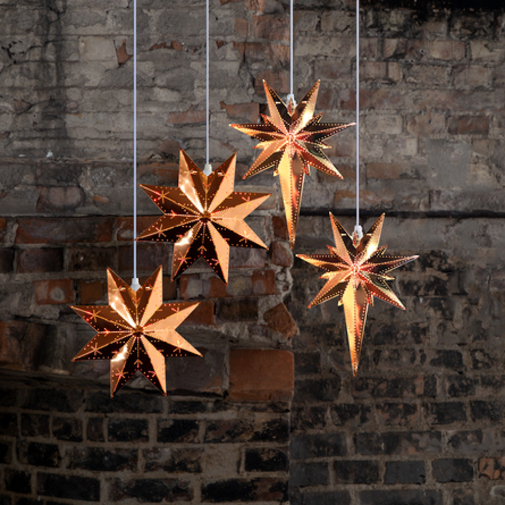 Adventsstjerne kobber - 28 cm