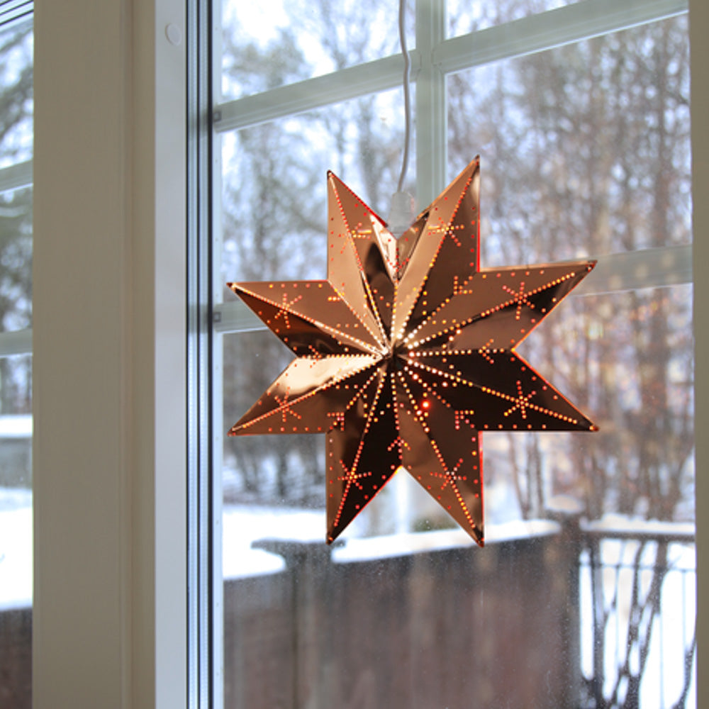 Adventsstjerne kobber - 28 cm
