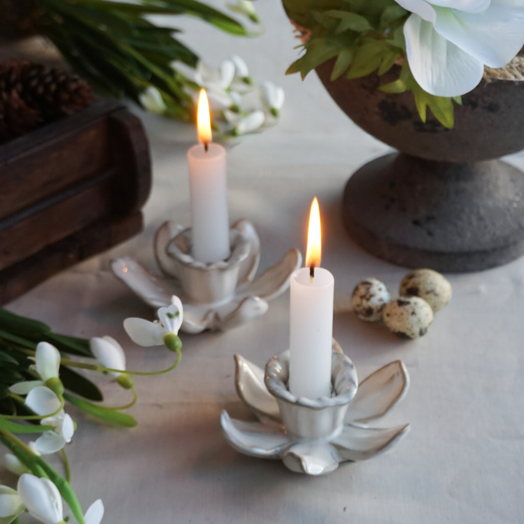 Lysestake - blomst krem hvit