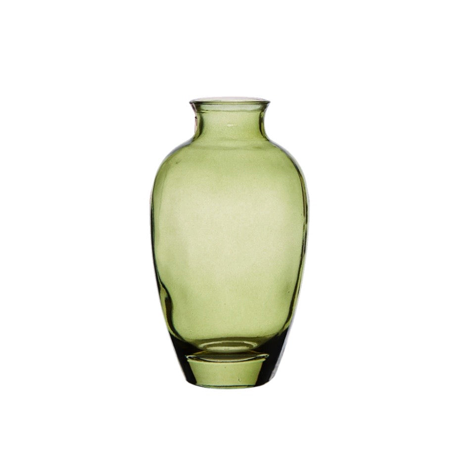 Glassvase oval - grønn