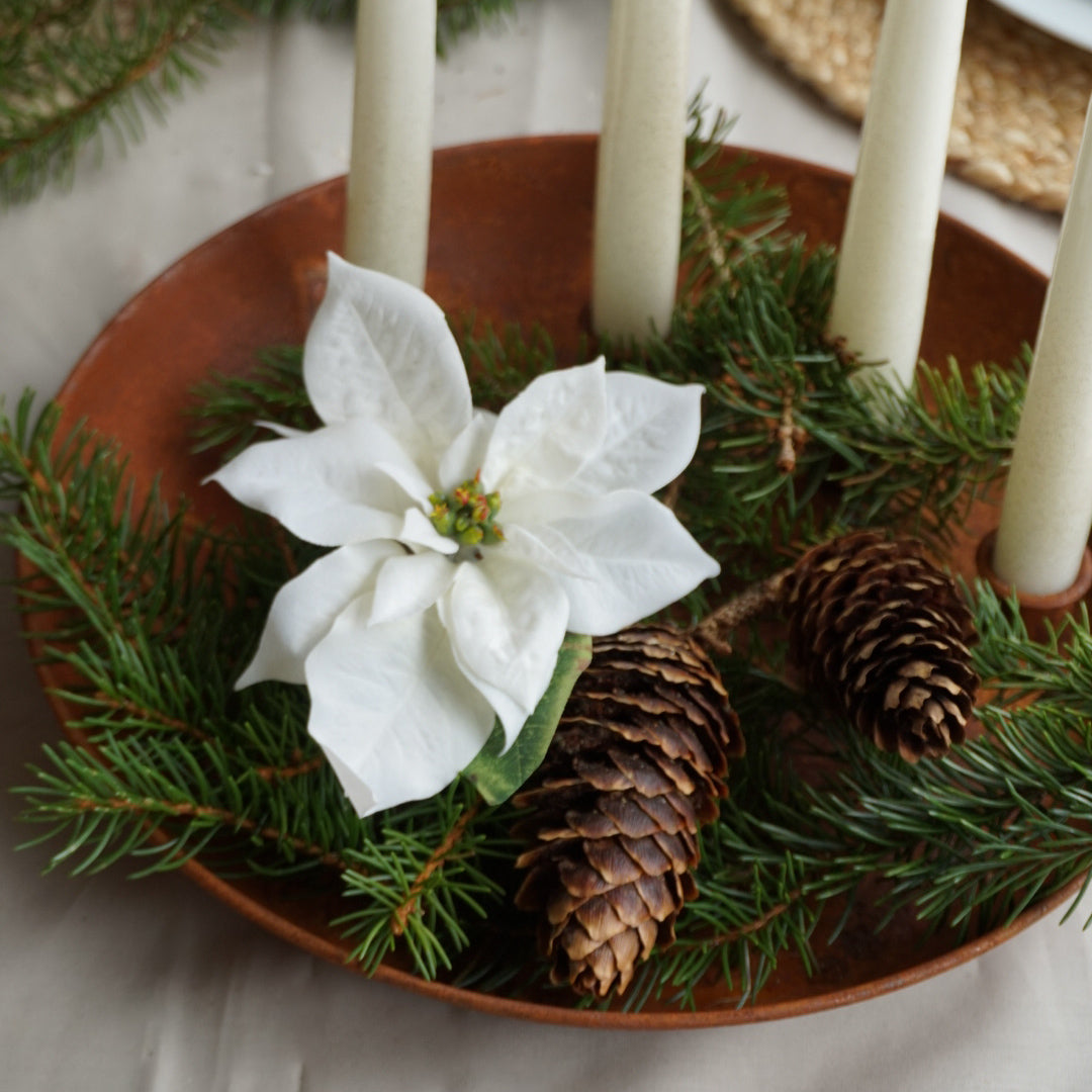 Julestjerne med klips - hvit