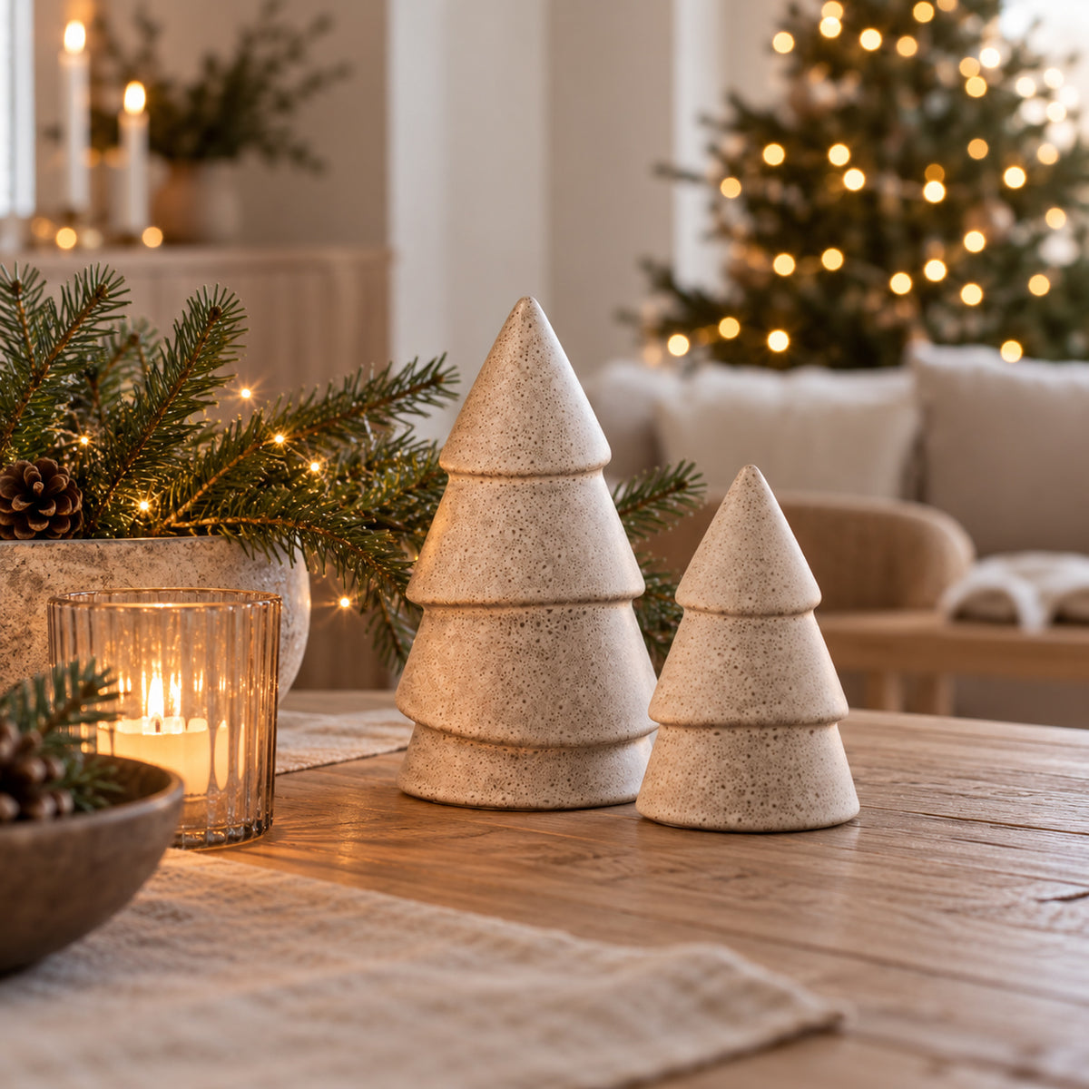 Juletre narrow beige - liten