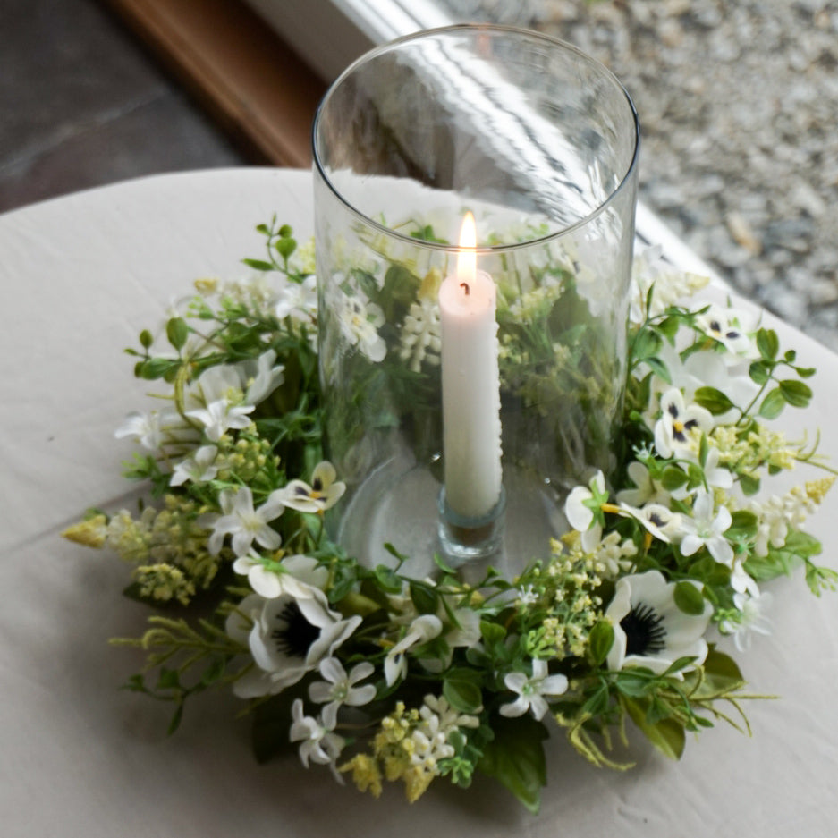 Lyslykt kronelys - glass