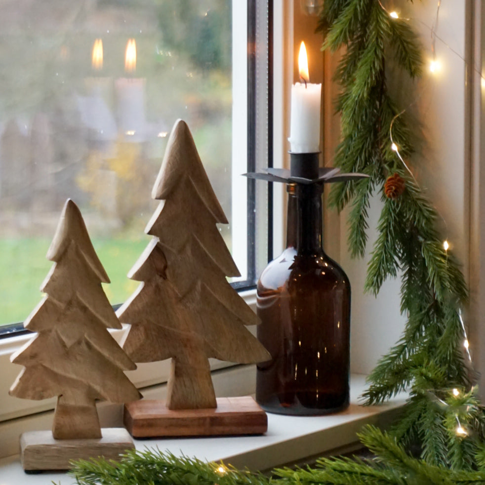 Glassflaske brun m/kork - 400 ml