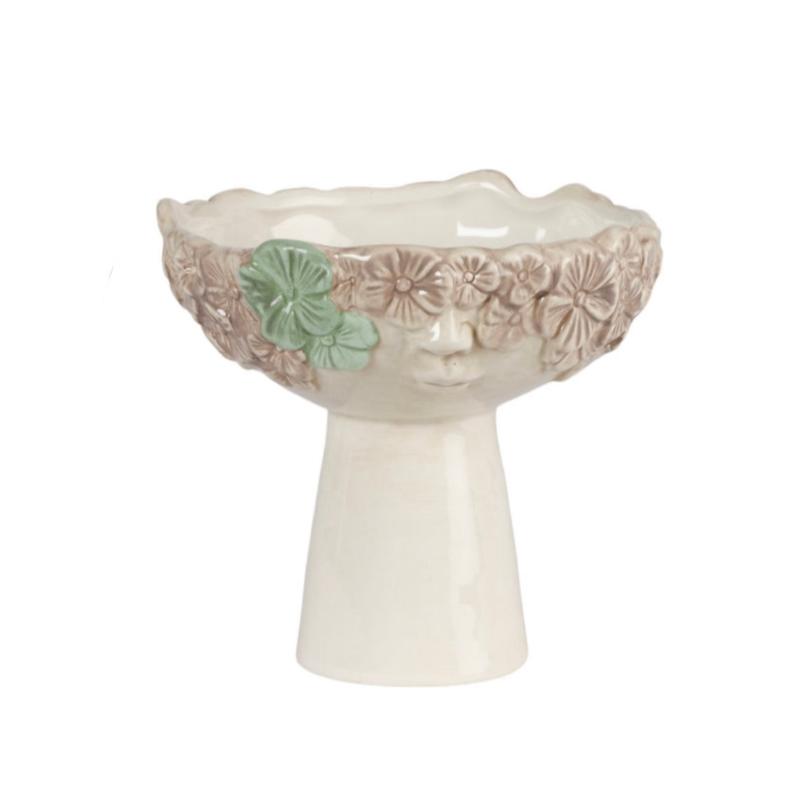 Vase på stett - grønn blomst