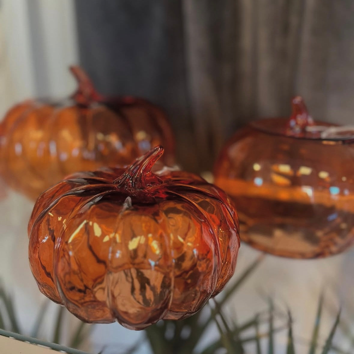 Gresskar glass - oransje liten