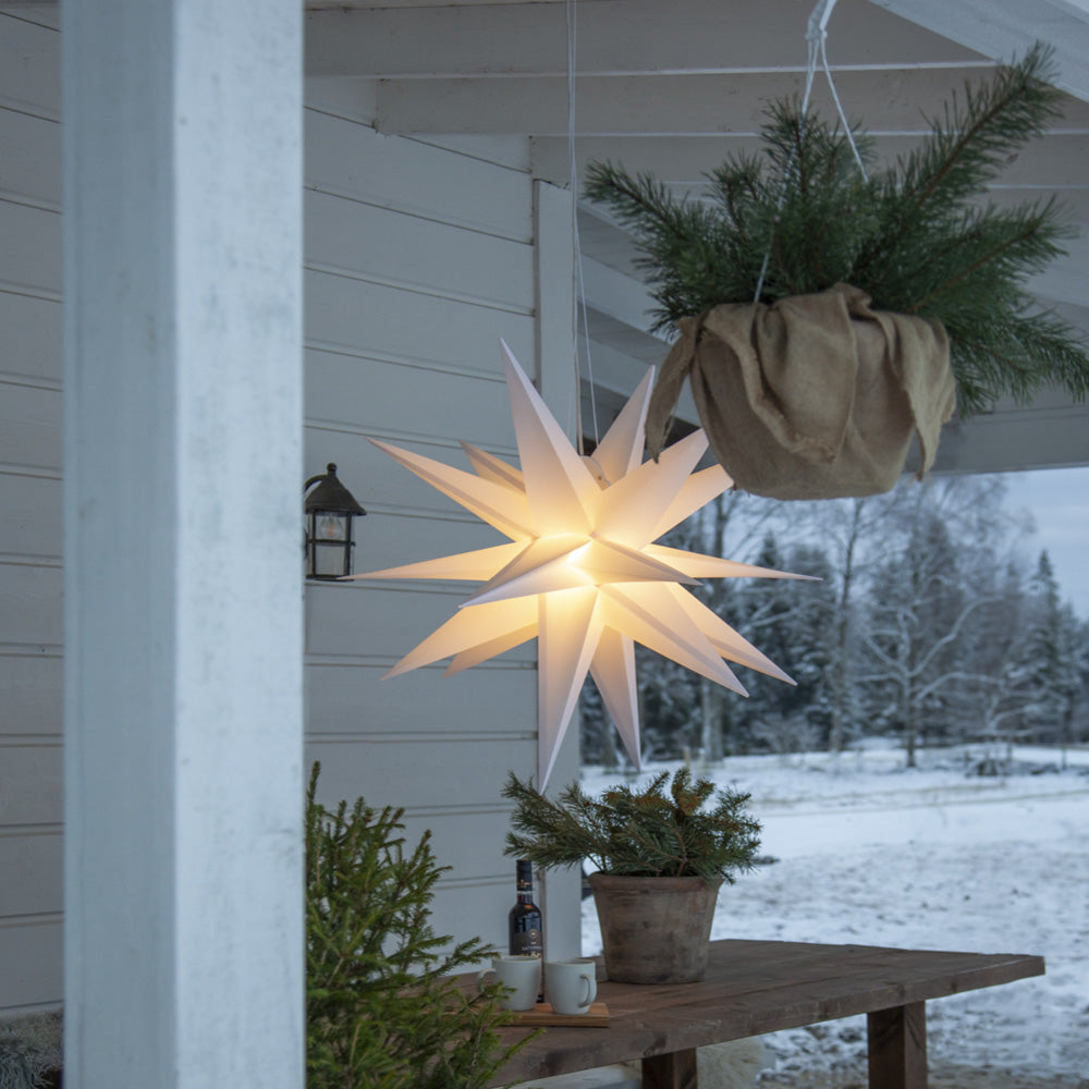 Adventsstjerne Alice hvit - 60 cm