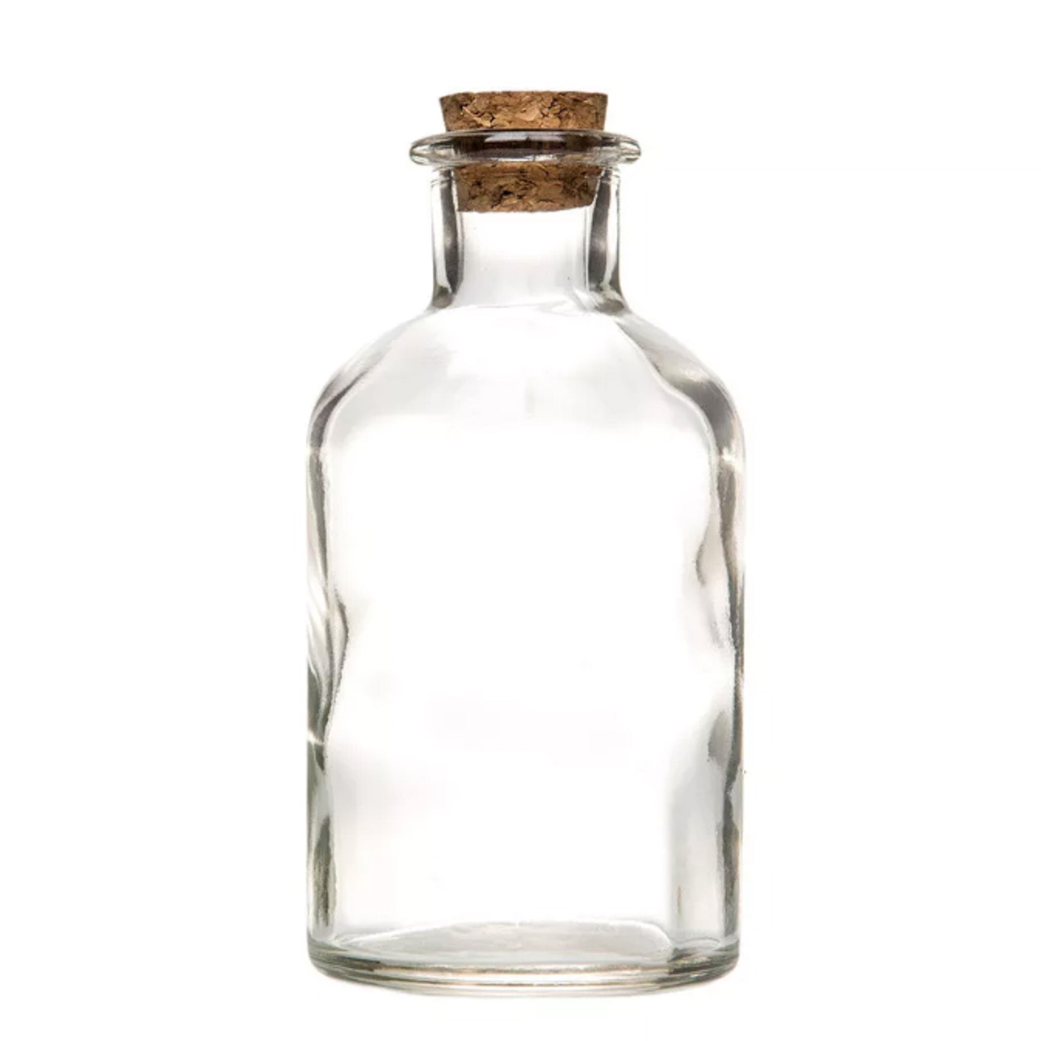 Glassflaske klar m/kork - 250 ml